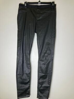 Helmut Lang Chocolate Pull On Faux Leather Pants Sz 28